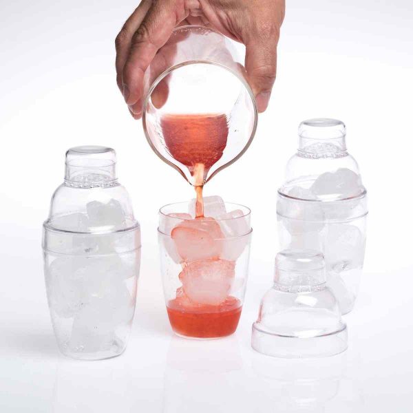 Premium 20cl Mini Shaker Set - Durable Plastic Construction - 3 Pieces Ideal for Mixing Drinks - Buy Online Now!
