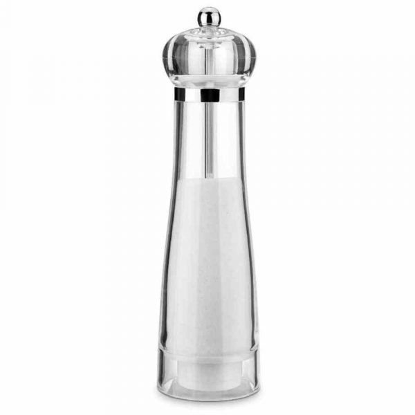 Premium 23cm Acrylic Salt Mill for Gourmet Seasoning - Enhance Your Culinary Experience with this Stylish Kitchen Essential