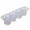 Premium silicone shot cups for eco-friendly entertaining, set of 4 in natural color - ideal for parties and events