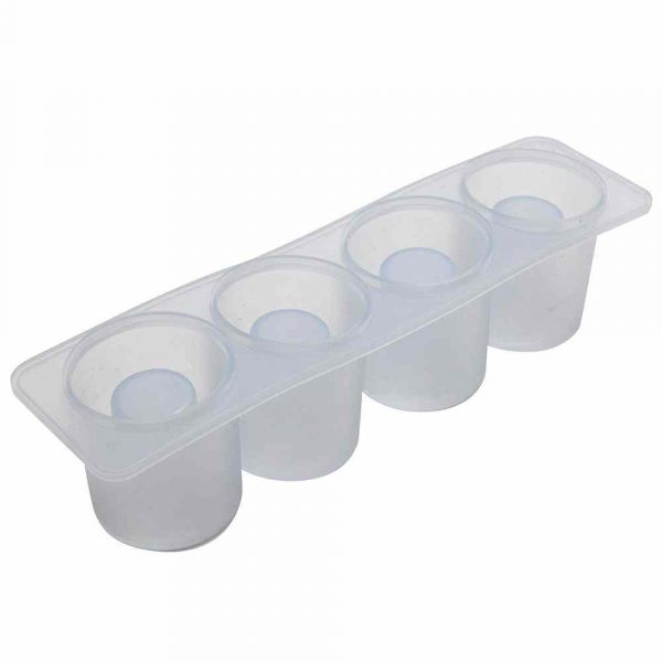 Premium silicone shot cups for eco-friendly entertaining, set of 4 in natural color - ideal for parties and events