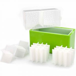 Premium CUBIC ICE MOLD for Stylish Cocktails and Beverages - Create Perfectly Formed Ice Cubes at Home - BPA-Free Silicone Tray
