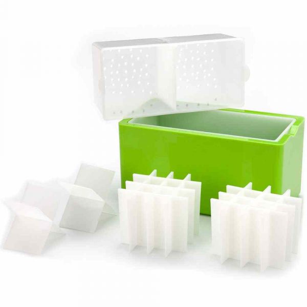 Premium CUBIC ICE MOLD for Stylish Cocktails and Beverages - Create Perfectly Formed Ice Cubes at Home - BPA-Free Silicone Tray