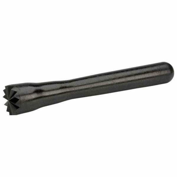 Professional grade 24cm black ABS muddler for cocktails, essential bar tool for mixing drinks - durable and reliable choice.