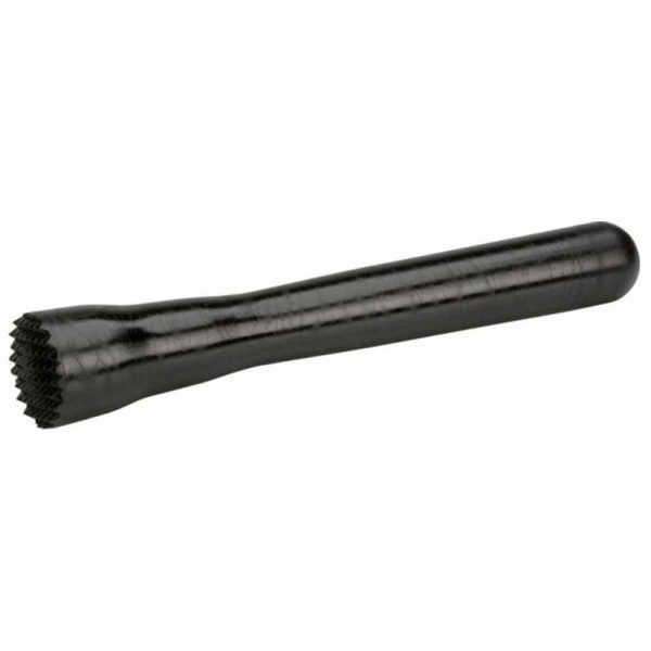 Premium 24cm Fine-Notched Black ABS Muddler for Finely Crushing Ingredients - Ideal for Cocktails and Bartending - Buy Online Now!