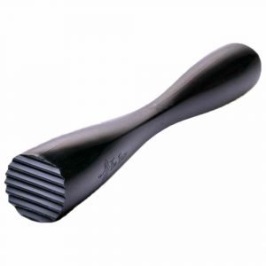 Premium XL 295mm Black PP Muddler - Ribbed and Flat Design for Effortless Mixing - Ideal for Home Bartending and Cocktails