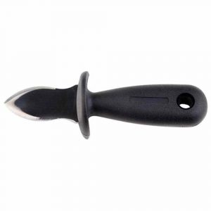 Vibrant orange oyster knife - stylish and practical tool for opening oysters. High-quality stainless steel blade for effortless shucking. Buy now!