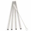 Set of 4 durable stainless steel straws, 21cm long. Eco-friendly and stylish alternative to plastic straws. Perfect for sipping in style.