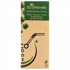 Premium 6X200MM Agave Fiber Straw Pack of 160 - Eco-Friendly and Durable Sustainable Straws for Beverages