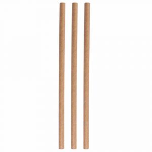 Beige Eco Paper Straws 6x150mm, Pack of 250 - Biodegradable and Sustainable Drinking Straws for Parties and Events