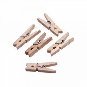 Eco-Friendly Bamboo Clothing Tongs - Set of 100 Pieces for Easy Handling - PC/68588