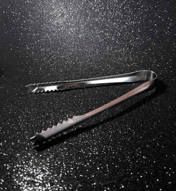 Premium stainless steel ice tongs for cocktails and drinks, ideal for home bars and parties