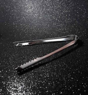 Elegant stainless steel ice tongs for cocktails and drinks - a must-have accessory for your bar setup