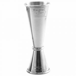 Premium Japanese S/S Pro Jigger, 30-60ml capacity with 15-22.5-37.5-45ml measurements, ideal for precision mixing in style