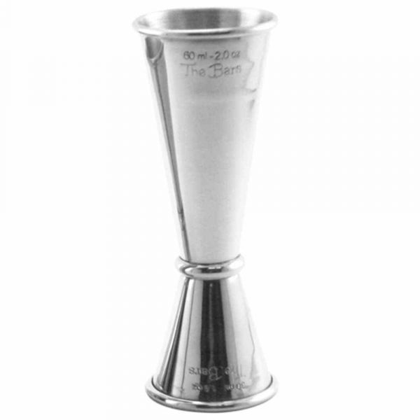 Premium Japanese S/S Pro Jigger, 30-60ml capacity with 15-22.5-37.5-45ml measurements, ideal for precision mixing in style