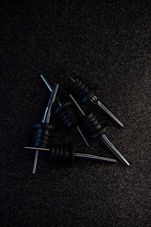 Sleek and stylish set of 5 glossy black speed containers, perfect for organization and storage. Buy now for a clutter-free space!