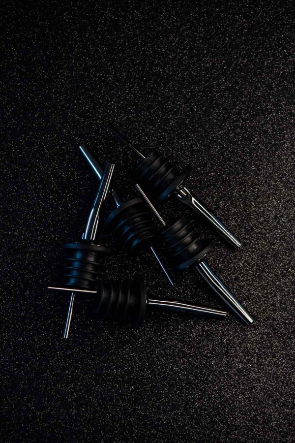 Sleek and stylish set of 5 glossy black speed containers, perfect for organization and storage. Buy now for a clutter-free space!