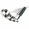 Premium set of stainless steel measuring spoons for precise kitchen measurements - 1.25ml, 2.5ml, 5ml, and 15ml. Ideal for cooking and baking.