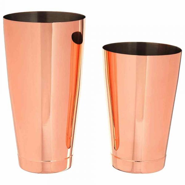 Premium Copper Kenko Lumian Shaker Tin-on-Tin Set 28/18oz - Elegant and Durable Cocktail Mixing Essential for Bartenders