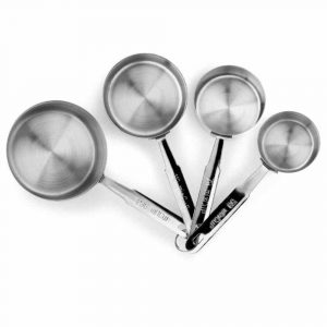 Stainless Steel 4 Piece Measuring Cups Set - 59-78-118-236ml - Premium Quality Kitchen Accessory for Accurate Cooking Measurements