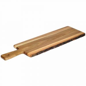 Rustic Acacia Wood Paddle Cutting Board 51cm x 15cm - Durable and Stylish Kitchen Essential for Food Prep and Serving