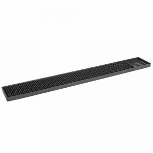Premium Black Bar Mat 61cm x 8cm - Non-slip, Durable Serving Mat for Bars and Countertops - Add Style to Your Beverage Service Area
