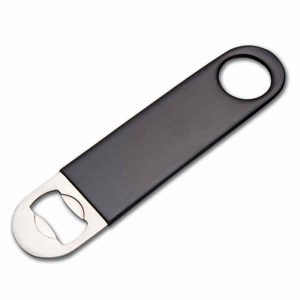 Premium 18cm Large Black Vinyl Bar Blade for Effortless Bottle Opening - Durable Design for Smooth Bartending Experience